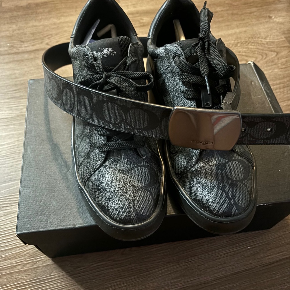 Coach men belt & shoes